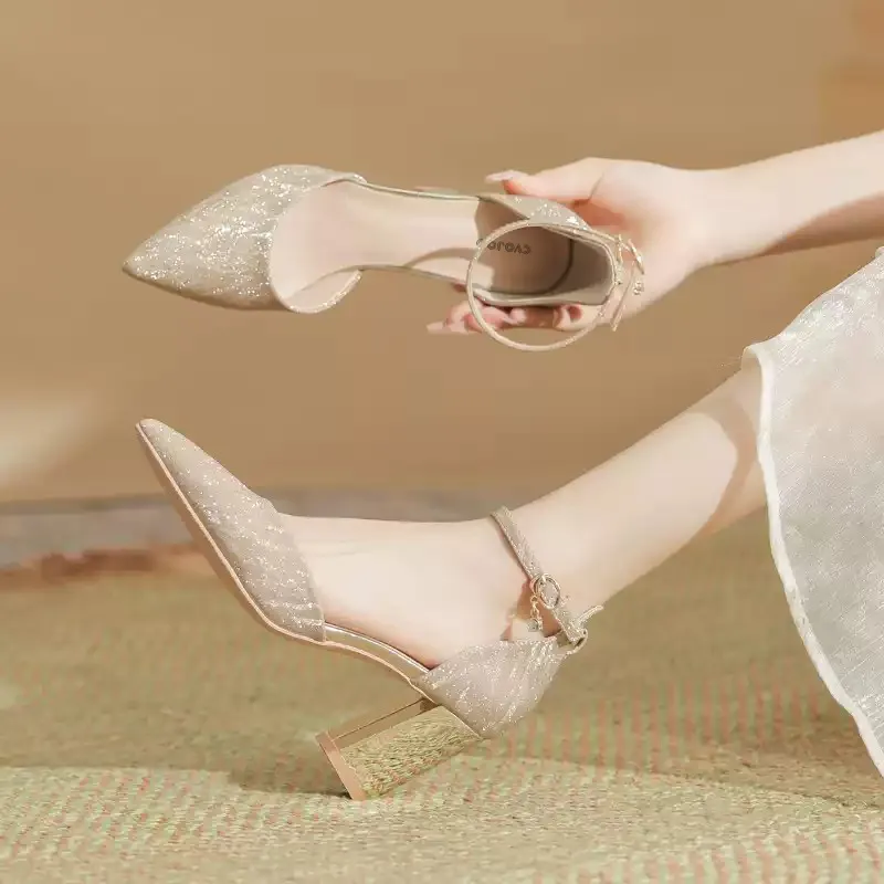 CVOJOO Chunky Heel High Heels 7cm Women's-8
