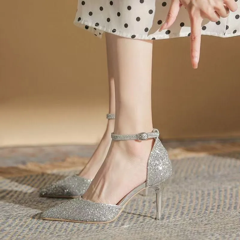 CVOJOO Slim Heel High Heels 7cm Women's-2