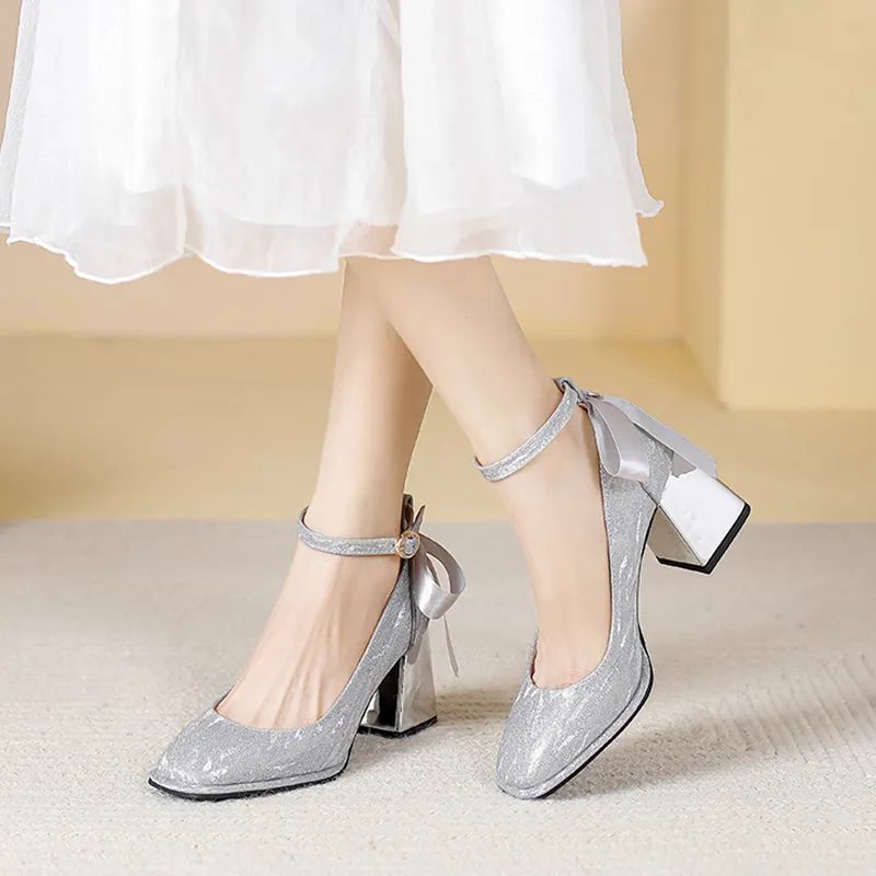 CVOJOO Chunky Heel High Heels Women's-2