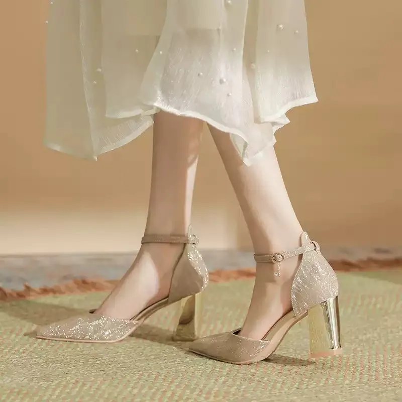 CVOJOO Chunky Heel High Heels 7cm Women's-9
