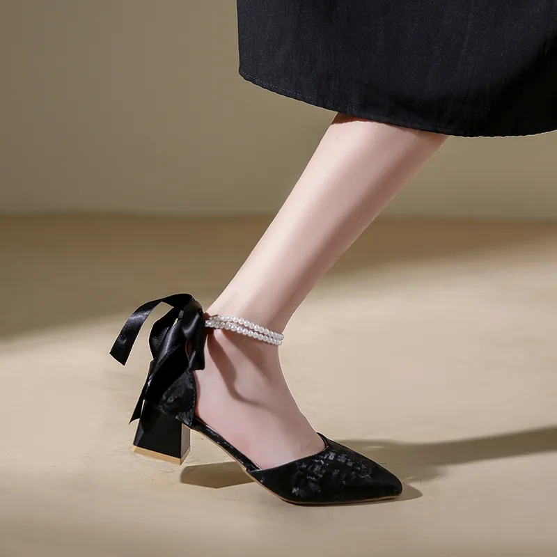 CVOJOO Chunky Heel High Heels Women's-4
