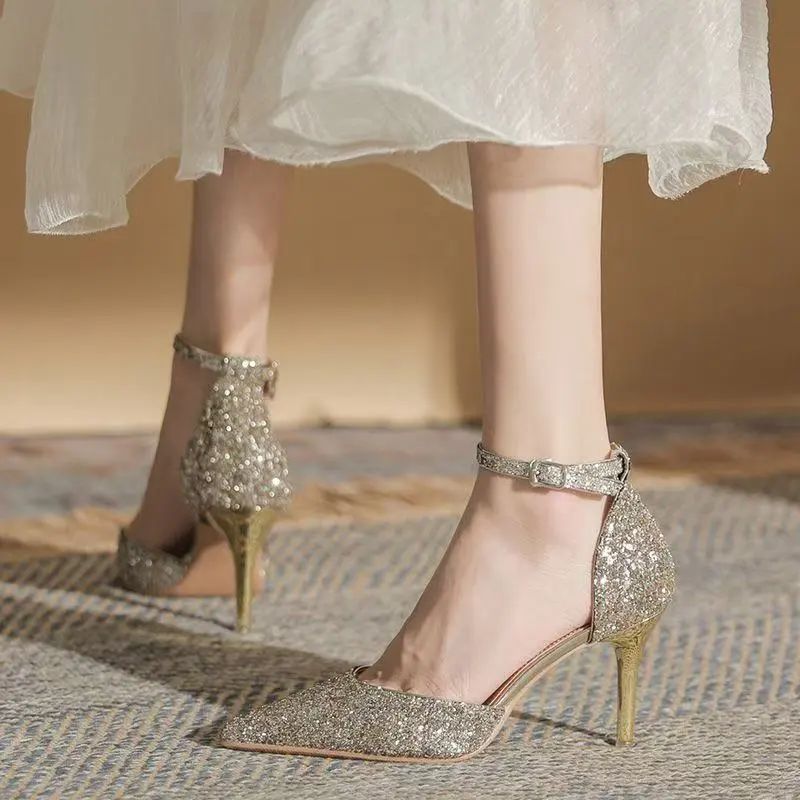 CVOJOO Slim Heel High Heels 7cm Women's-9