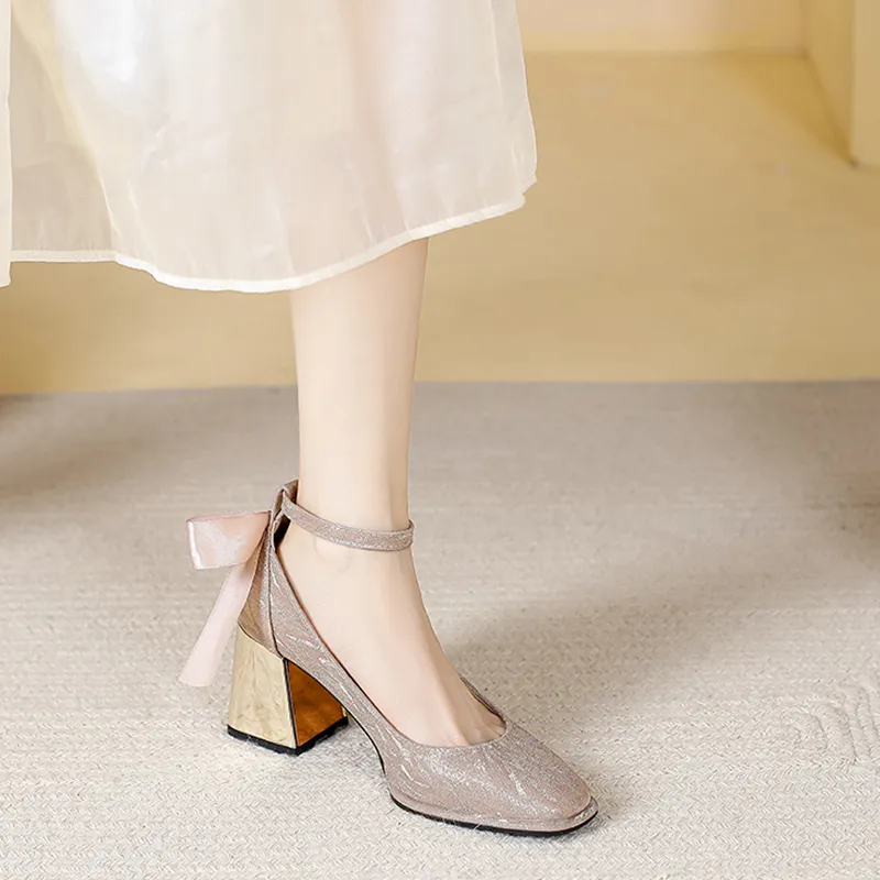 CVOJOO Chunky Heel High Heels Women's-9