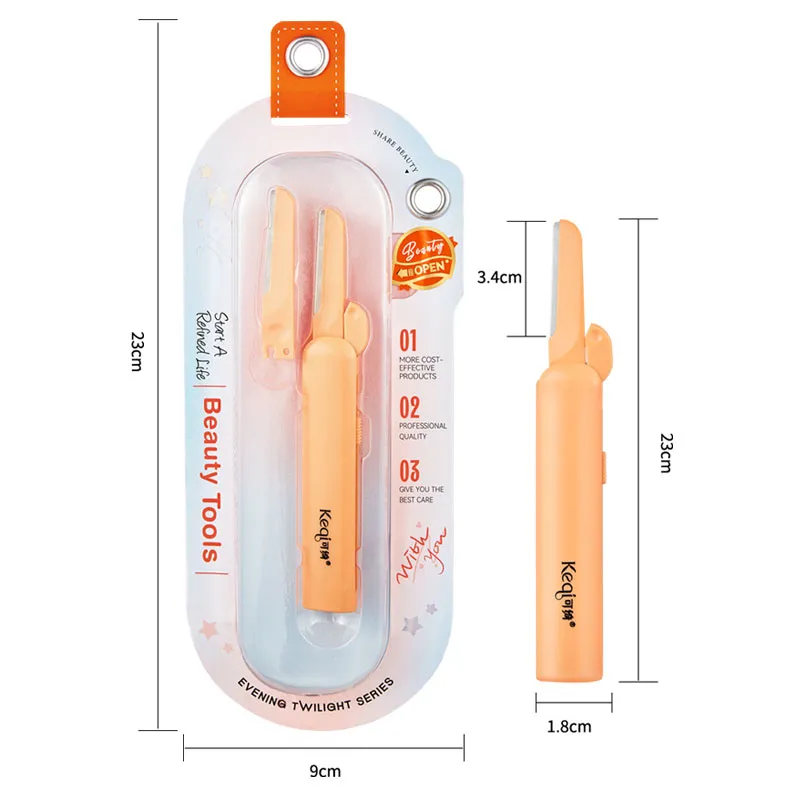 KEQI Imported Blade Eyebrow Razor Micro-Range Protective Net Anti-Scratch Beginner's Blade-1