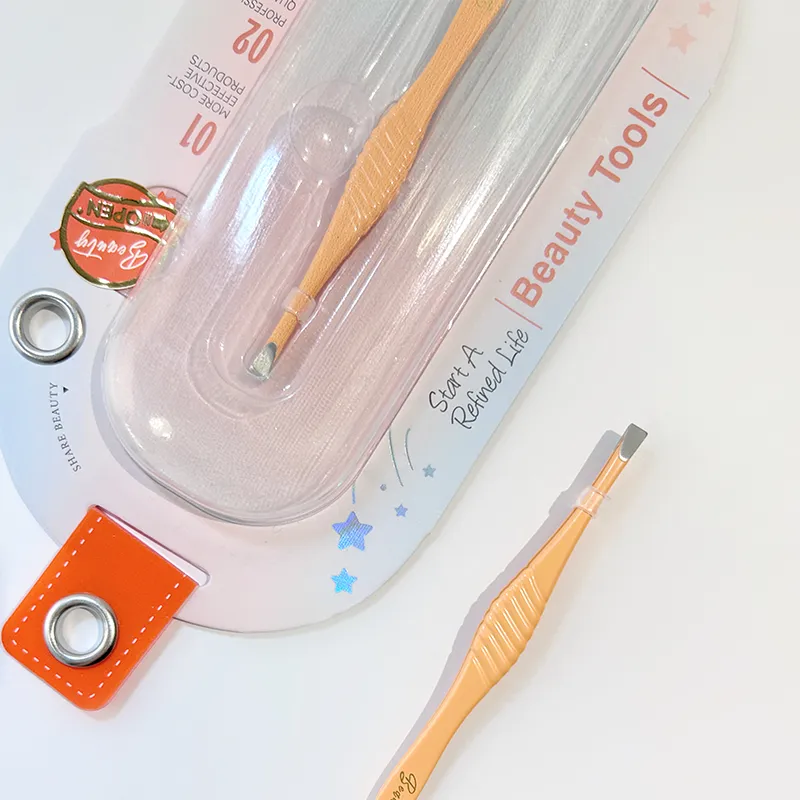 KEQI Delicate Bandeau Brow Clip Stainless Steel Tweezers Epilating Tweezers-4