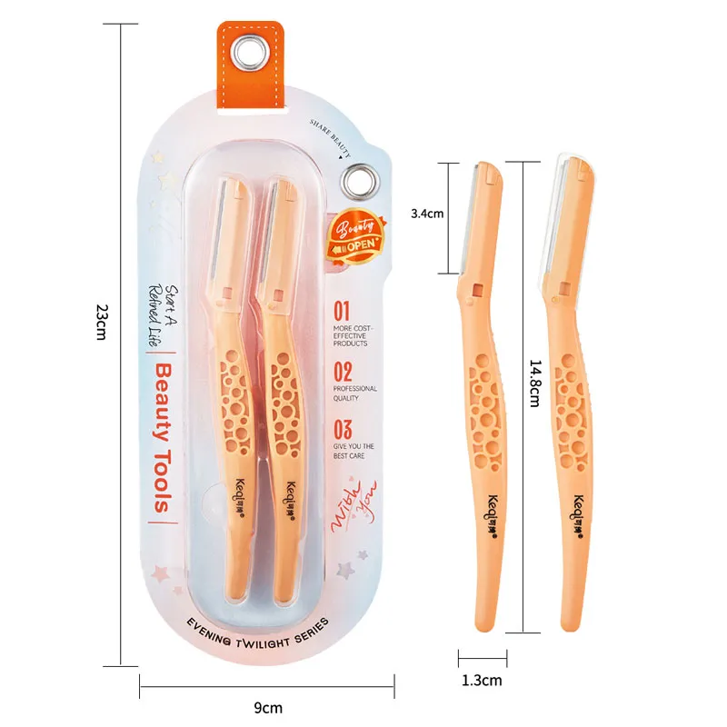 KEQI Imported Blade Eyebrow Razor Micro-Range Protective Net Anti-Scratch Beginner's Blade-6