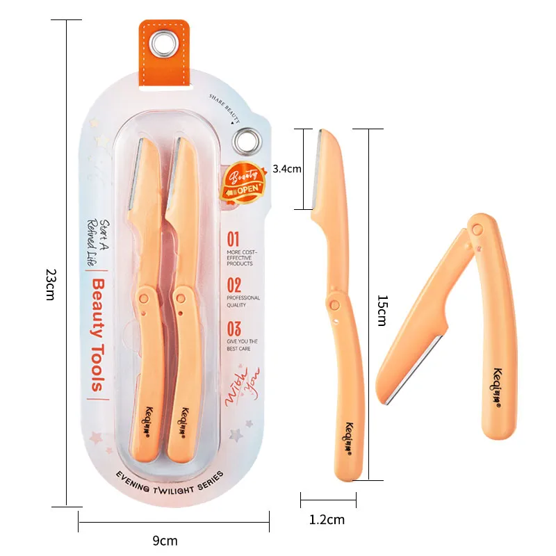 KEQI Imported Blade Eyebrow Razor Micro-Range Protective Net Anti-Scratch Beginner's Blade-3