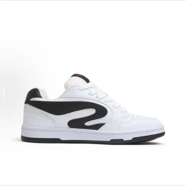 GULIA Low Top Skateboard Shoes Women's Reproduction White Black-2