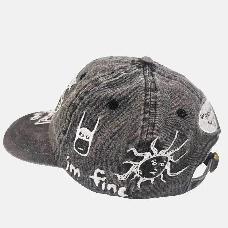 Rolling Stone Cotton Baseball Caps Unisex Gray-3