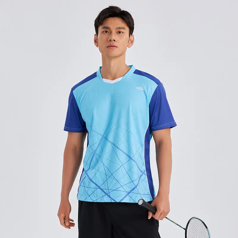 RSL Badminton Jersey Unisex Dark Blue/Light Blue-2