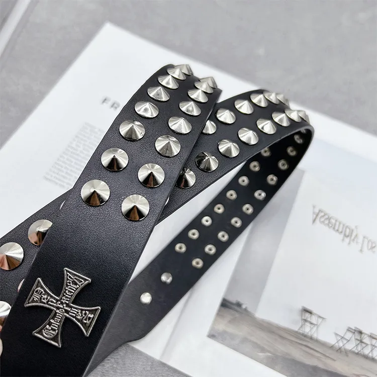 ROBINHOOD Cow Split Leather Belts Unisex Width 3.7CM-3