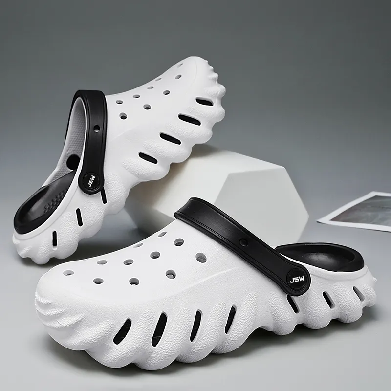 JEANSWEST Classic Patchwork Design Clogs Unisex-2