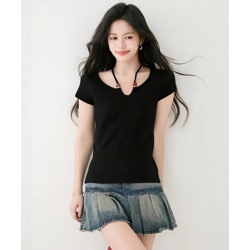 SYEEE WITH U T Shirts Women's Black-2