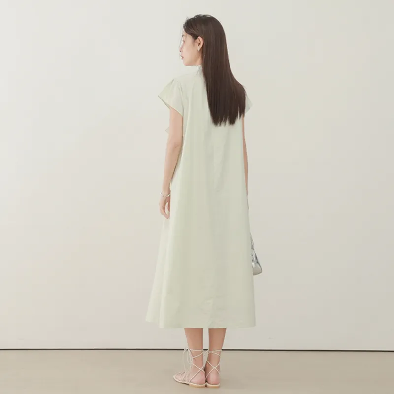 SYEEE WITH U Short Sleeved Dress Women's Mint Green-6