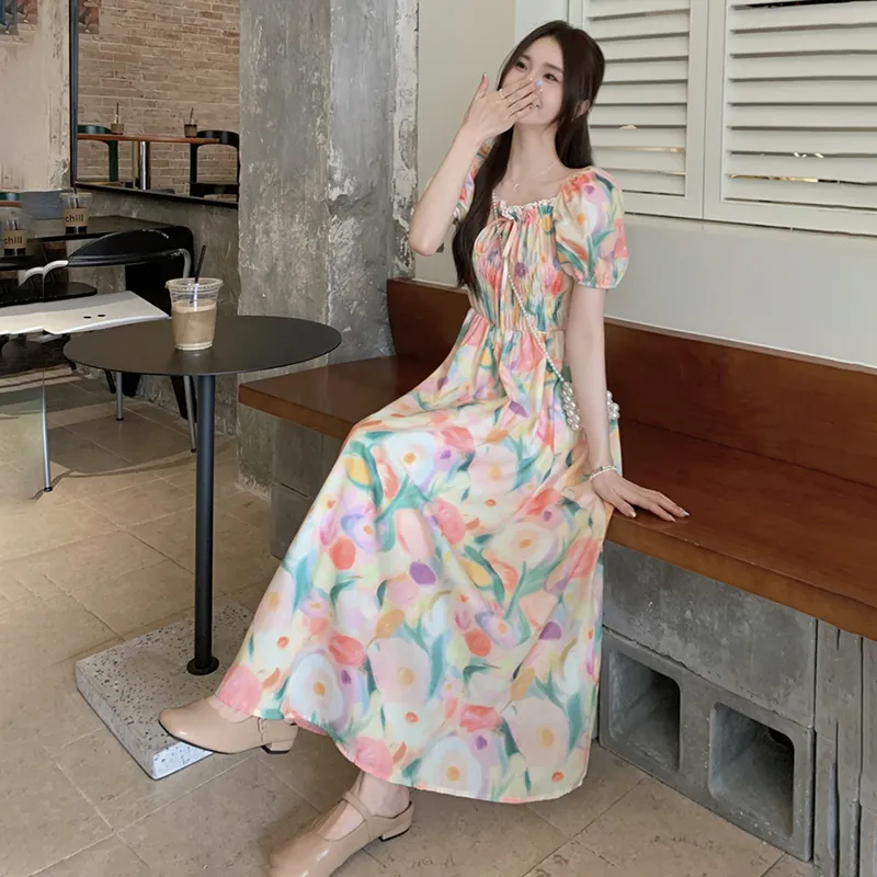SYEEE WITH U Short Sleeved Dress Women's Multicolor Dress-2