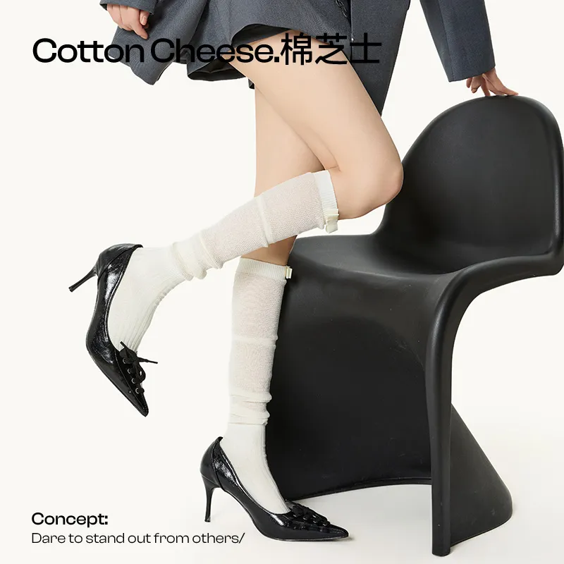 COTTON CHEESE Calf Socks Women's-5