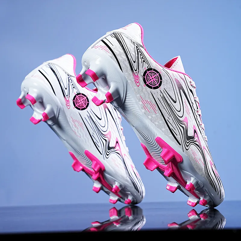 LONGDUIZHANG Soccer Shoes Unisex Low Top Black Sky Blue/Black Pink/White Moon/White Gold-10