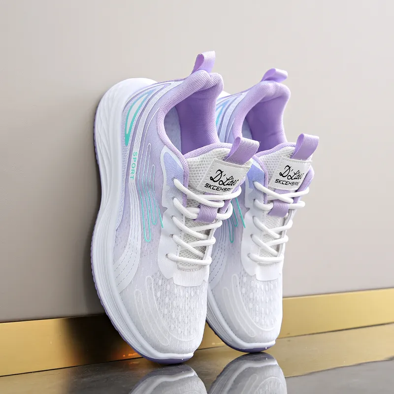 LONGDUIZHANG Running Shoes Women's Low Top Yellow/Pink/Purple-13