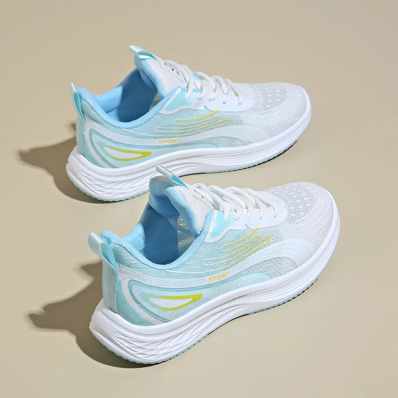 LONGDUIZHANG Running Shoes Women's Low Top Yellow/Pink/Purple-2