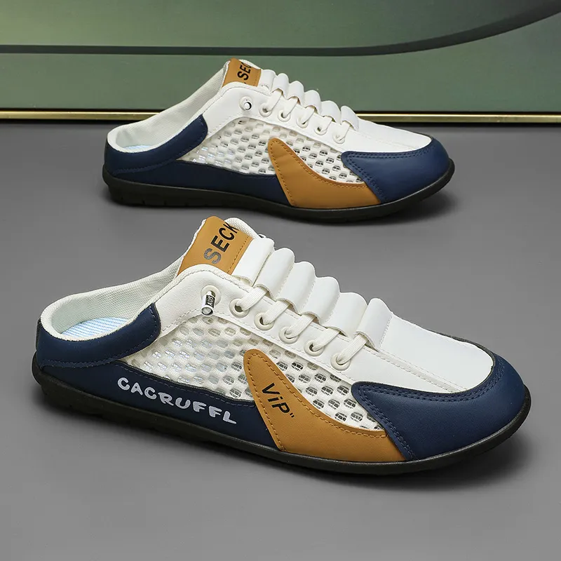 LONGDUIZHANG Abrasion Resistant Slip Resistant Closed Toe Slippers Men's-6