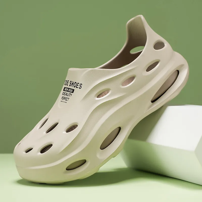 LONGDUIZHANG Clogs Unisex White Green-13