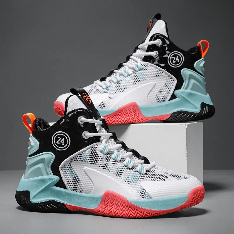 LONGDUIZHANG Cushioning, Slip Resistant, Abrasion Resistant, Support, Breathable High Top Basketball Shoes Unisex-6