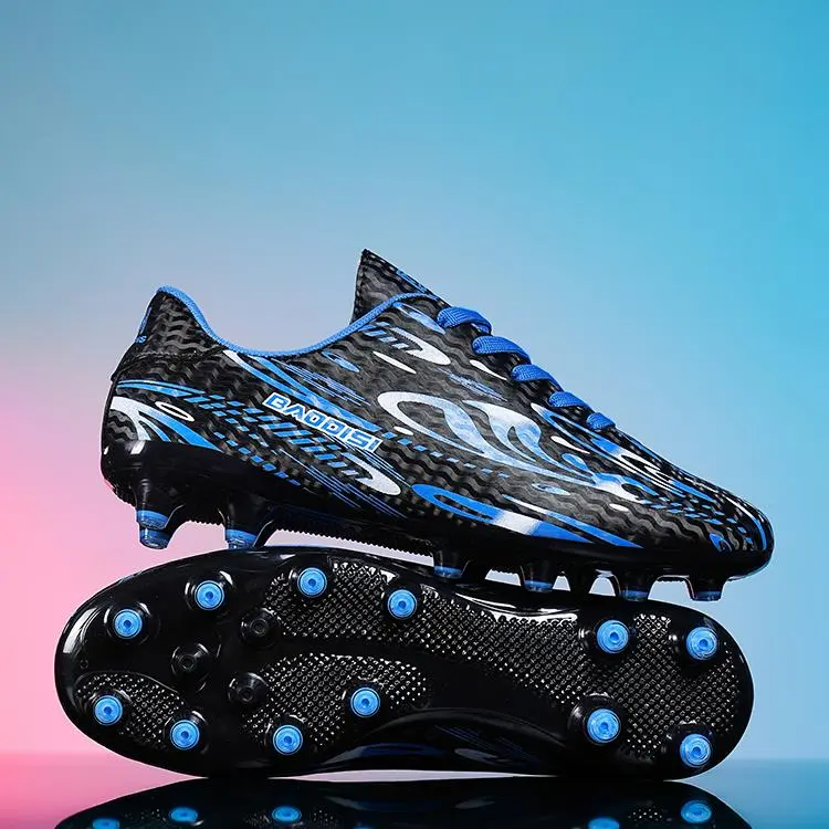 LONGDUIZHANG Soccer Shoes Unisex Low Top Orange Red/Black Gold/Black Sky Blue/White Gold-21