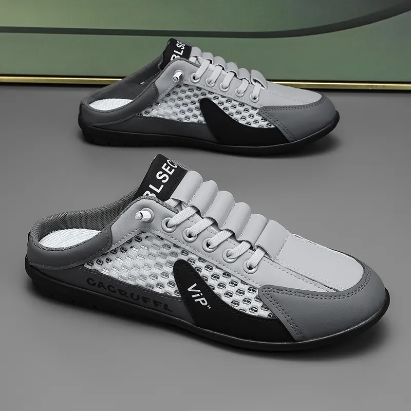 LONGDUIZHANG Abrasion Resistant Slip Resistant Closed Toe Slippers Men's-11