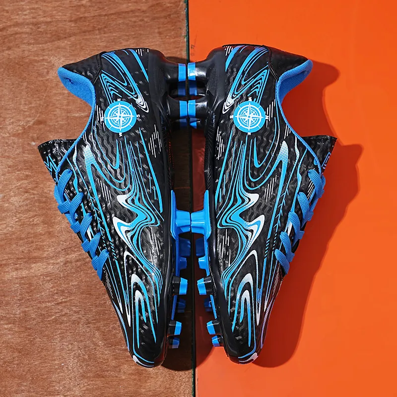 LONGDUIZHANG Soccer Shoes Unisex Low Top Black Sky Blue/Black Pink/White Moon/White Gold-15