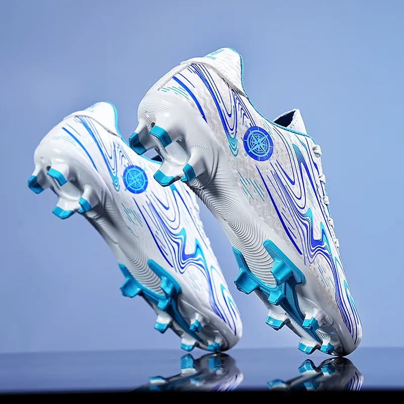LONGDUIZHANG Soccer Shoes Unisex Low Top Black Sky Blue/Black Pink/White Moon/White Gold-2