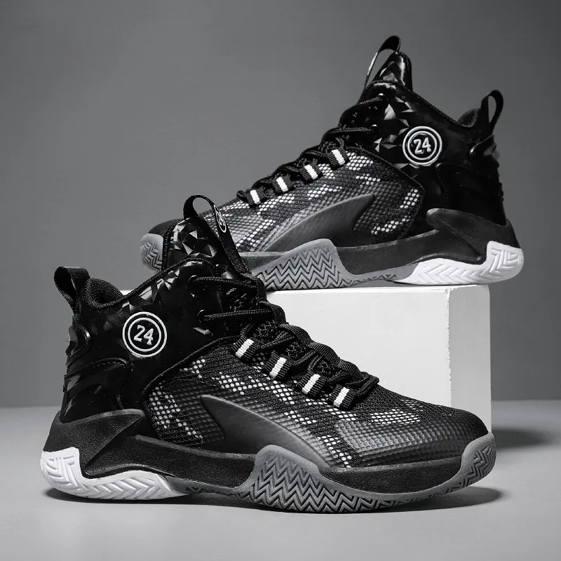 LONGDUIZHANG Cushioning, Slip Resistant, Abrasion Resistant, Support, Breathable High Top Basketball Shoes Unisex-24