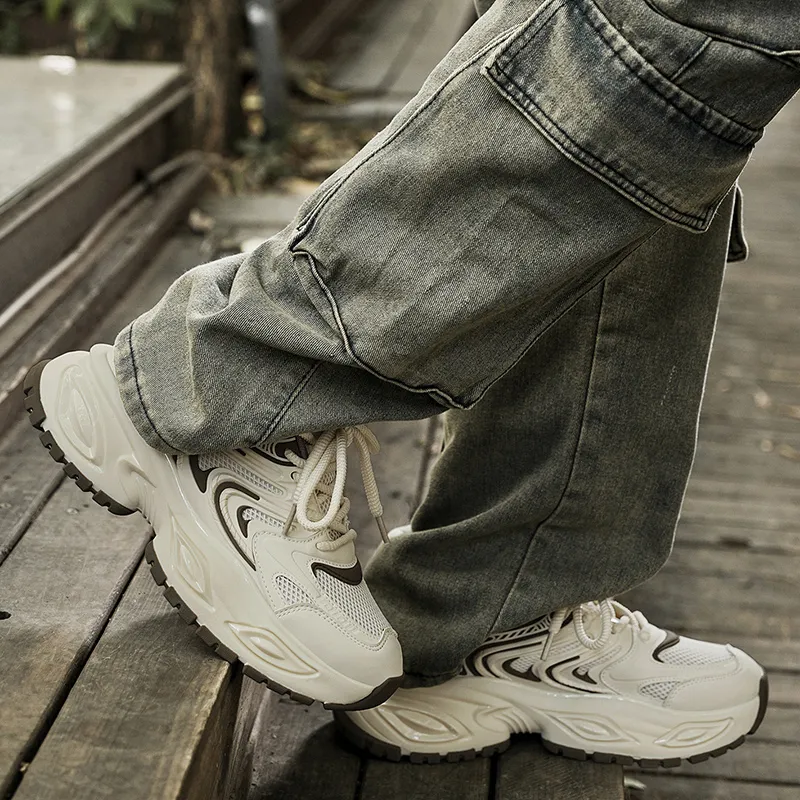 NONGRAK Slip Resistant, Breathable, Height Increasing Low Top Chunky Sneakers Men's-8