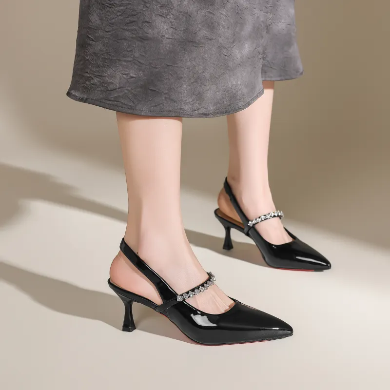 FIVE PLUS Slim Heel High Heels Women's-2