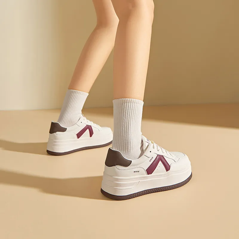 FIVE PLUS Height Increasing Abrasion Resistant Low Top Skateboard Shoes Women's-5