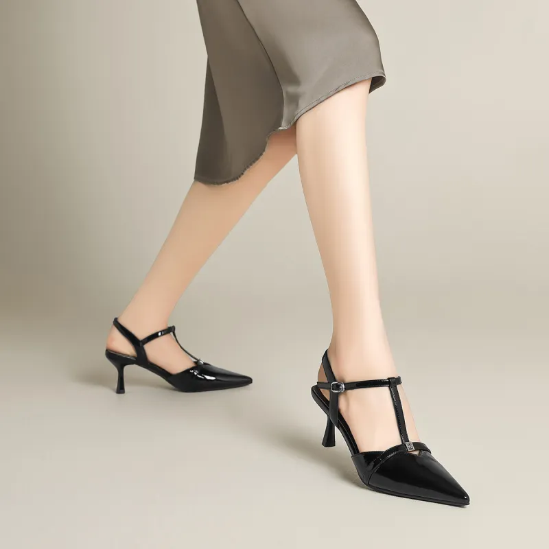 FIVE PLUS High Heels Women's Beige, Black-11
