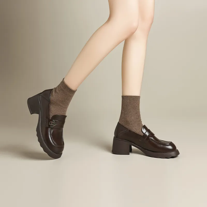 FIVE PLUS Loafers Women's Black, Brown-9