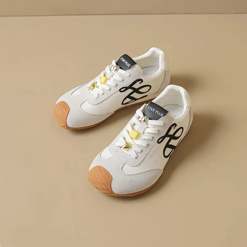FIVE PLUS Slip Resistant Cushioning Lightweight Low Top Skateboard Shoes Women's-4