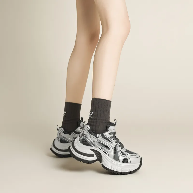 FIVE PLUS Anti Slip Wear Resistant Low Top Chunky Sneakers Women's-5