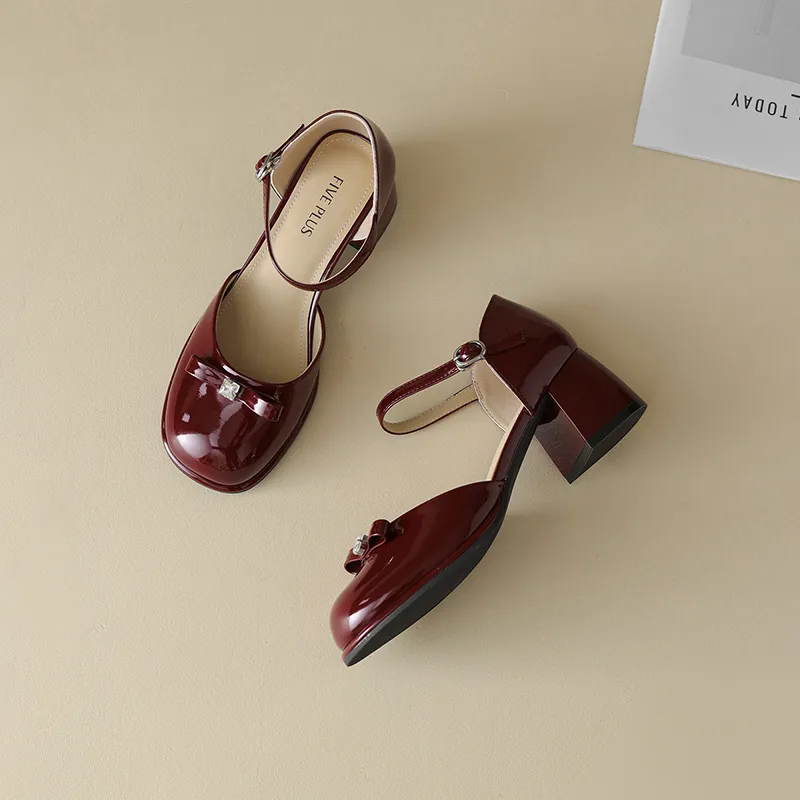 FIVE PLUS Chunky Heel High Heels Women's-10