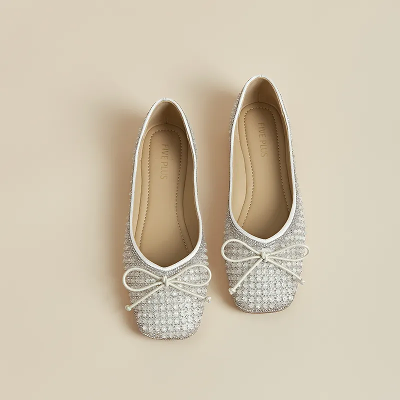 FIVE PLUS Casual Single Shoes 1.5cm Women's Beige-4