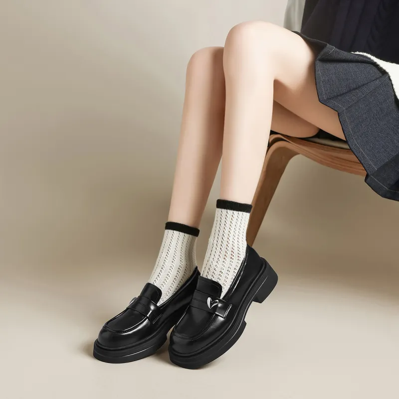 FIVE PLUS Loafers Women's Black-5