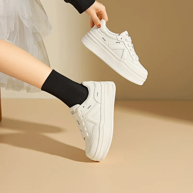 FIVE PLUS Height Increasing Abrasion Resistant Low Top Skateboard Shoes Women's-10