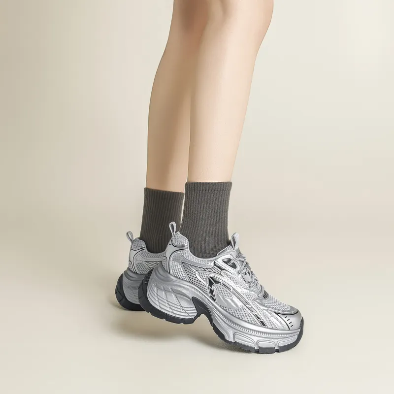 FIVE PLUS Anti Slip Wear Resistant Low Top Chunky Sneakers Women's-5