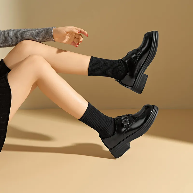 FIVE PLUS Loafers Women's Black-6