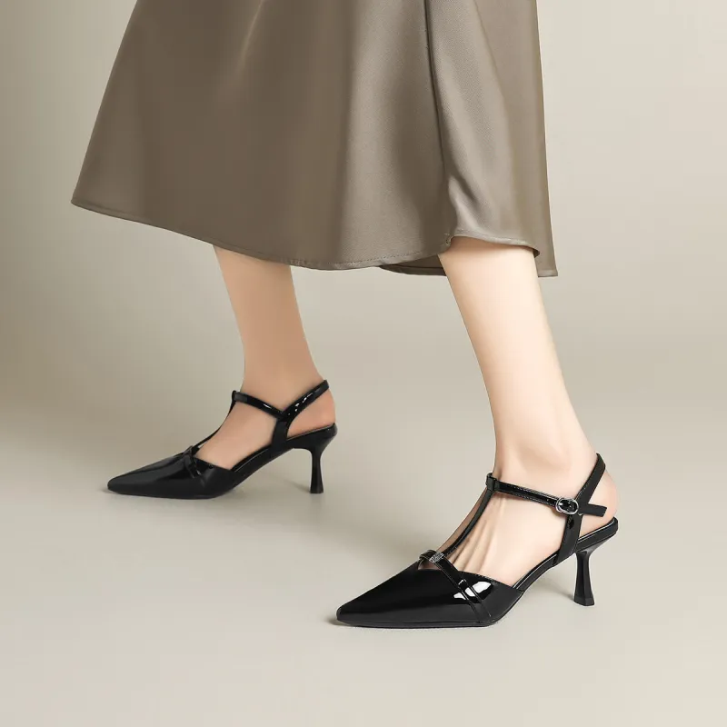 FIVE PLUS High Heels Women's Beige, Black-10
