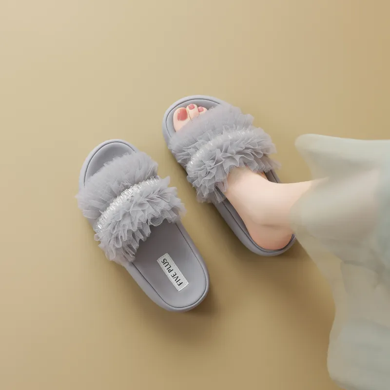 FIVE PLUS Slip Resistant Abrasion Resistant Slide Slippers Women's-17