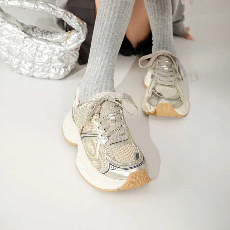 FIVE PLUS Anti Slip Wear Resistant Low Top Chunky Sneakers Women's-13