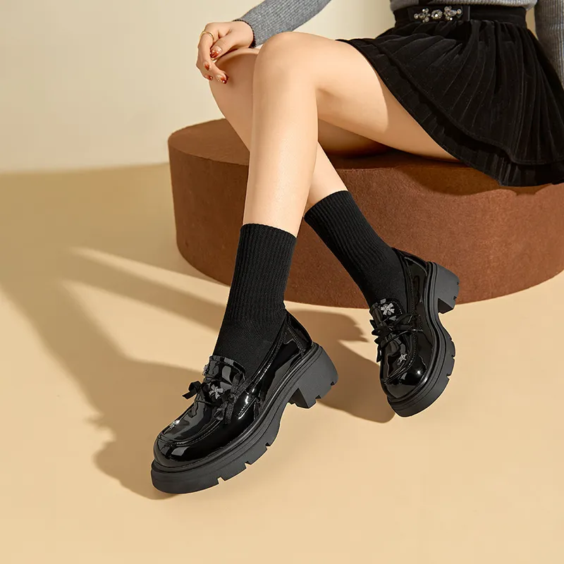 FIVE PLUS Loafers Women's Black-6