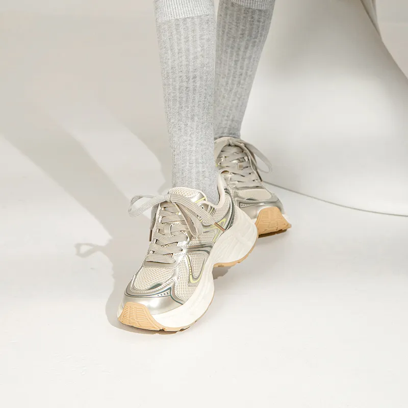 FIVE PLUS Anti Slip Wear Resistant Low Top Chunky Sneakers Women's-11