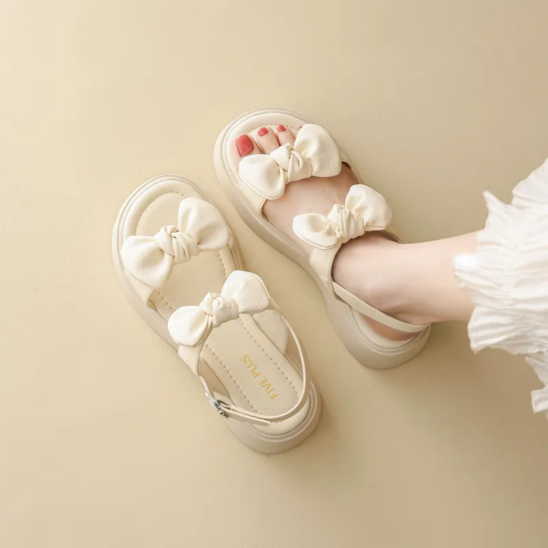 FIVE PLUS One Strap Sandals Women's Beige-3